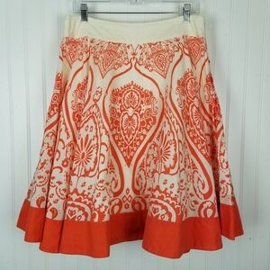 Anthropologie Edme & Esyllte Paisley Wilderness Maze Skirt Size 8